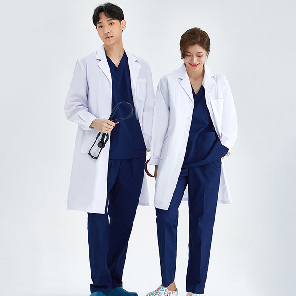 Medical Lab Hospital - 남녀공용 화이트 코트, 병원 의사 슬림